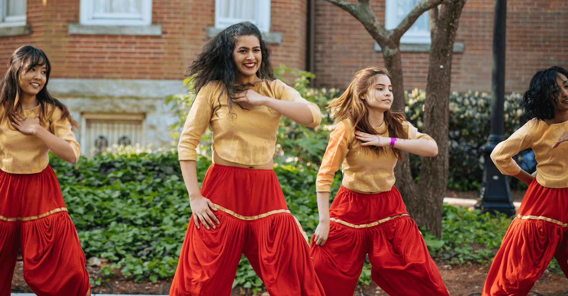 Students during a dance performance